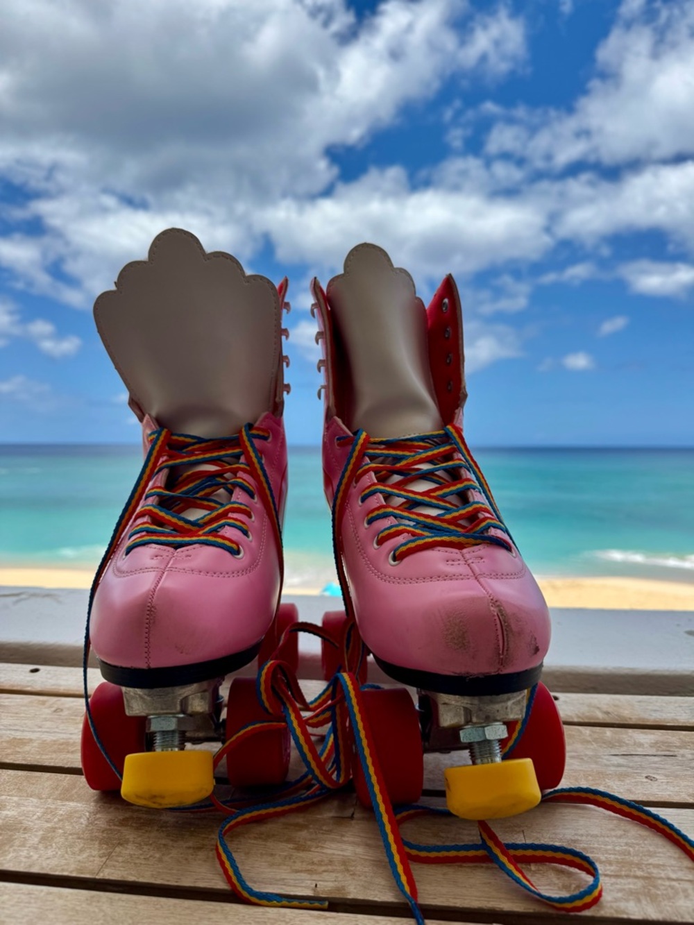 Pink Moxi Rainbow Riders size 10